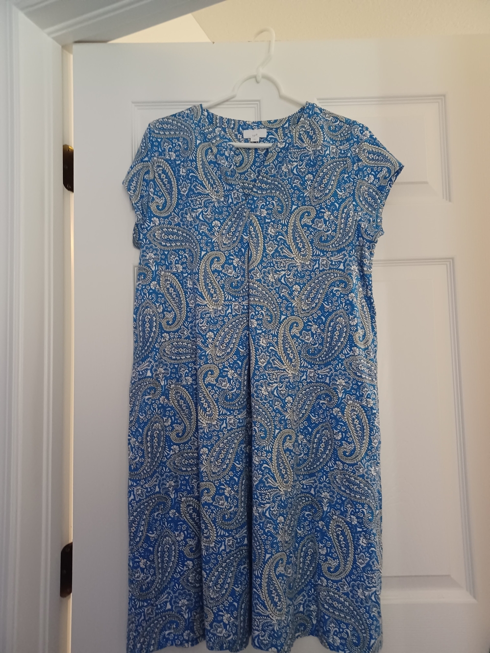 J. Jill Womens Size M Blue Paisley Shift Dress